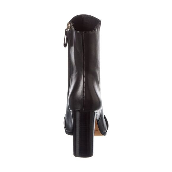 Alexandre Birman Vicky 90 Leather Bootie, Black